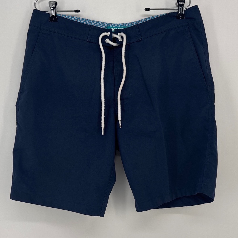 Bonobos 9 Inch Inseam Mens Board Shorts 32 Navy Blue Drawstring Swim Trunks